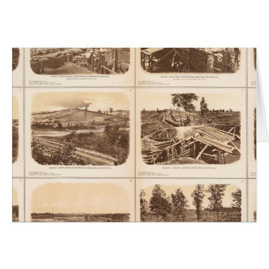 Rebel lines, Atlanta, Ga Cards (Front Horizontal)