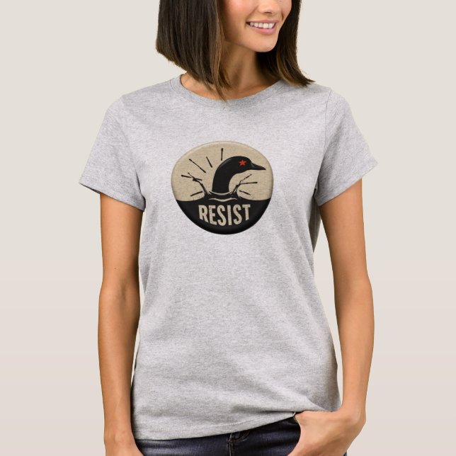 Rebel Loon Headfirst Dive – Resist Badge T-Shirt (Front)