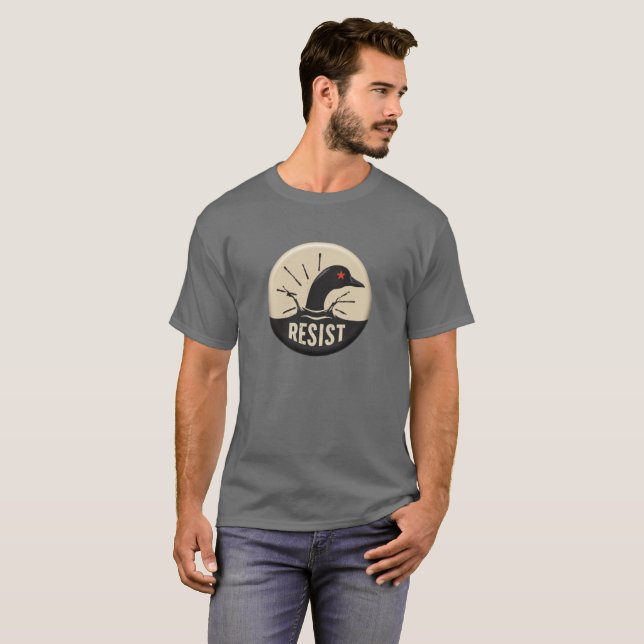 Rebel Loon Headfirst Dive – Resist Badge T-Shirt (Front Full)