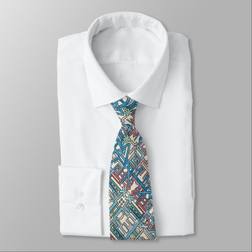 Rebel-Modern Geometric Pattern Neck Tie