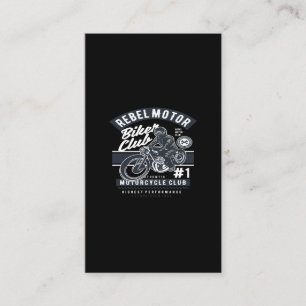rebel motor biker club business card
