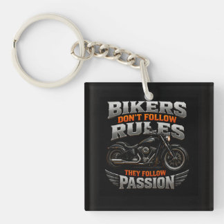 🏍️ Rebel Motorcycle Graphic For Custom Riders ☠️ Keychain