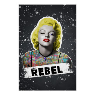 Rebel Muse in Neon Poster