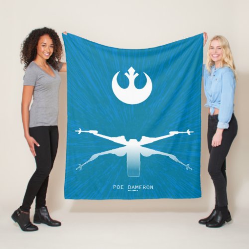 Rebel Poe Dameron X_Wing Graphic Fleece Blanket
