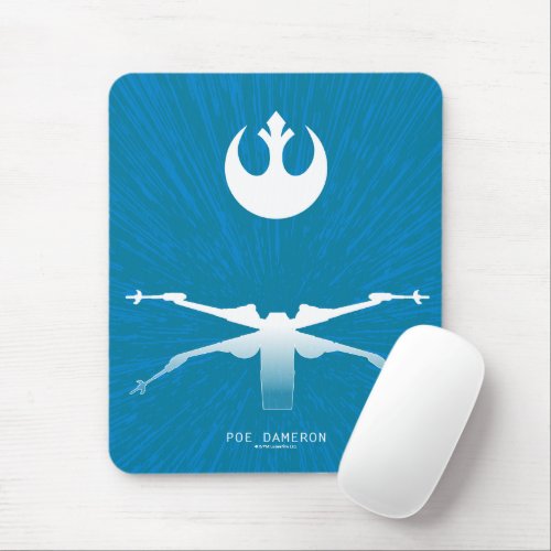 Rebel Poe Dameron X_Wing Graphic Mouse Pad