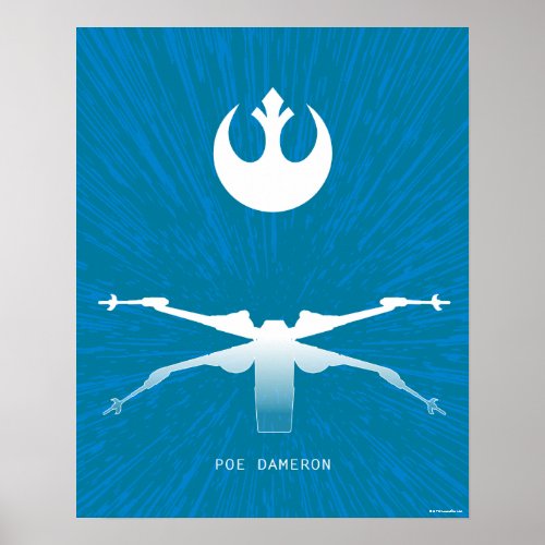 Rebel Poe Dameron X_Wing Graphic Poster