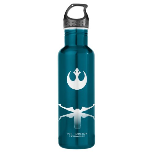 Rebel Poe Dameron X_Wing Graphic Stainless Steel Water Bottle
