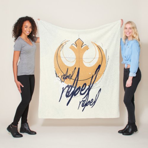 Rebel Rebel Rebel Inked Logo Fleece Blanket