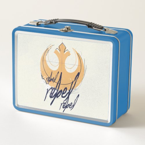 Rebel Rebel Rebel Inked Logo Metal Lunch Box