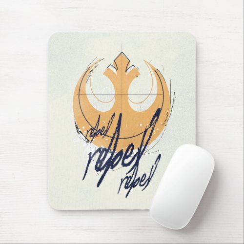 Rebel Rebel Rebel Inked Logo Mouse Pad