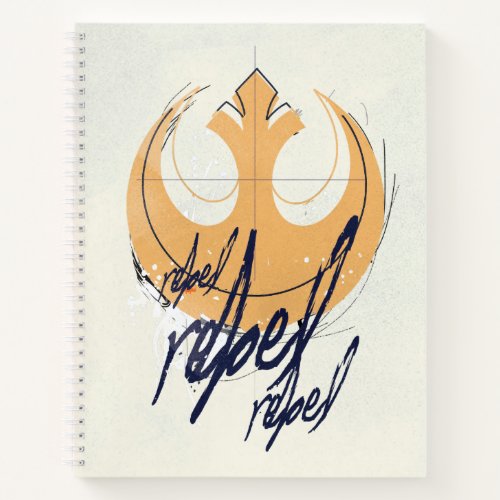 Rebel Rebel Rebel Inked Logo Notebook