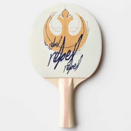 Rebel Rebel Rebel Inked Logo Ping Pong Paddle
