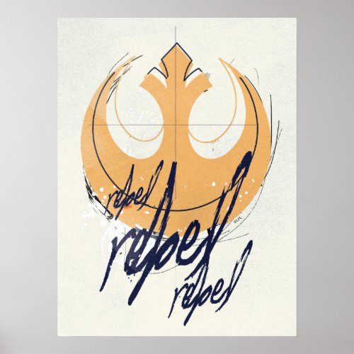 Rebel Rebel Rebel Inked Logo Poster