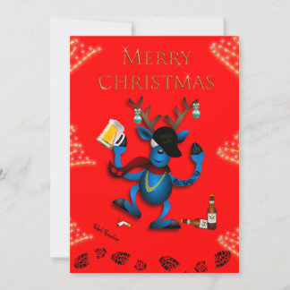 REBEL REINDEER CHRISTMAS CARD -JAILMATECARDS.CO.UK
