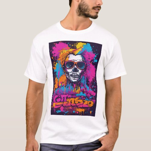 Rebel Rhythms Skull  Crossbones Concert design  T_Shirt