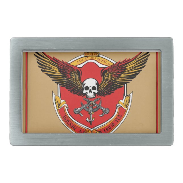 "Rebel Rhythms: Skull & Roll Album Artwork Belt Buckle (Front)