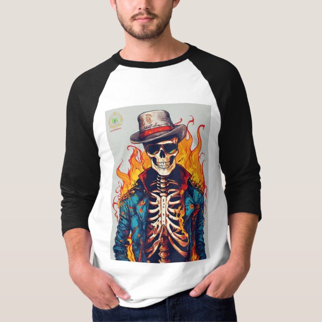 Rebel Riffs: Rock & Roll Inspired Design T-Shirt (Front)