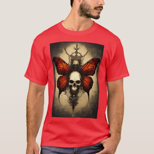 Rebel Riffs Skull  Crossbones Band Logo T_Shirt