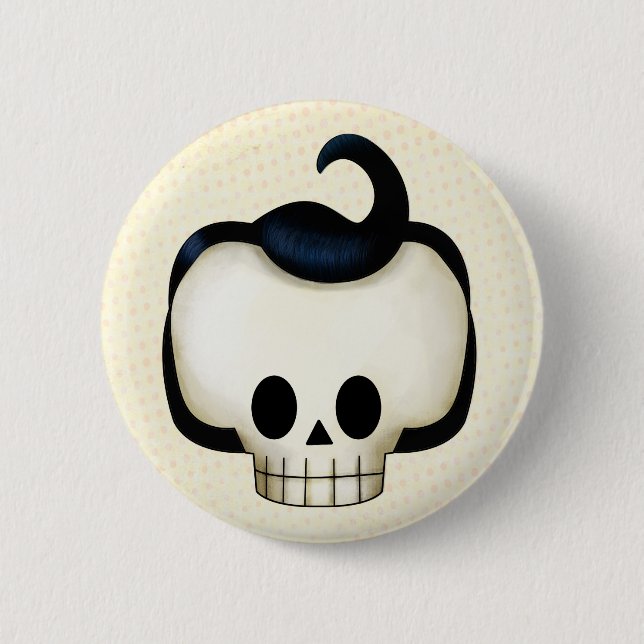 Rebel Skull Pinback Button (Front)
