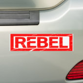 Rebel Stamp Bumper Sticker (On Car)
