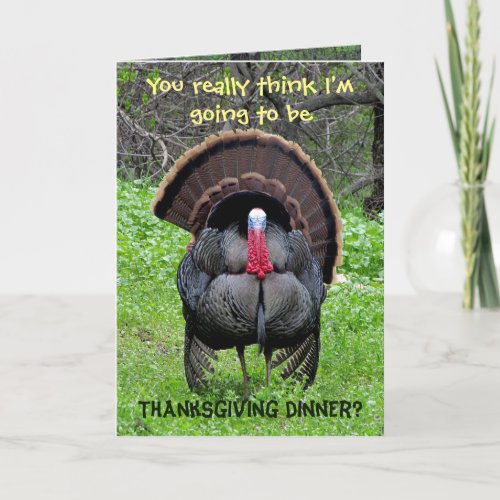 Rebel Turkey Thanksgiving Card