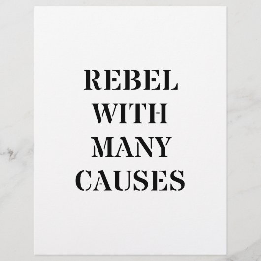 Rebel With Many Causes (Front)