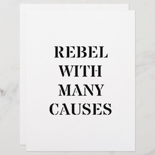 Rebel With Many Causes (Front/Back)