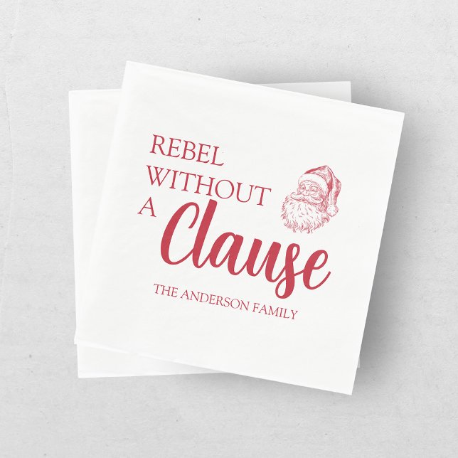 Rebel Without A Clause Christmas Santa Napkins (Creator Uploaded)