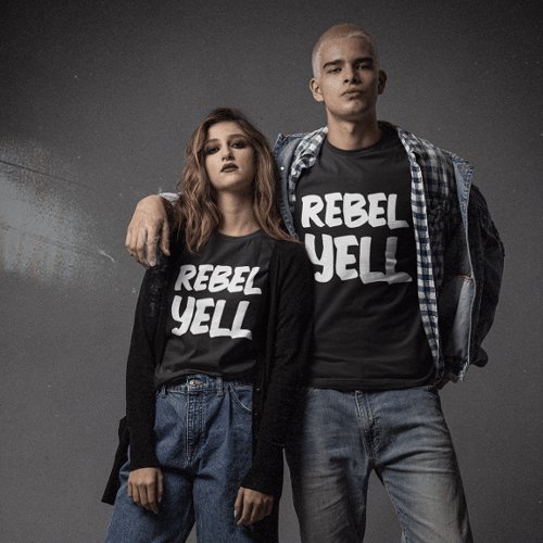 REBEL YELL 1980s VINTAGE T_Shirt T_shirts