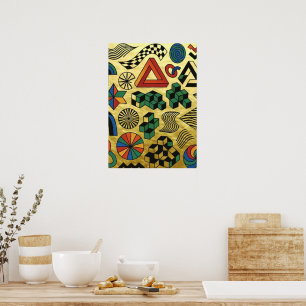 Rebellious Geometries golden Poster