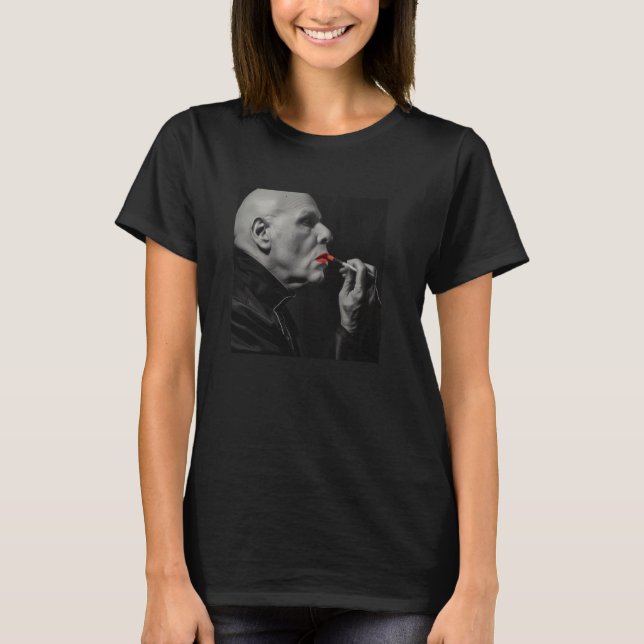 rebellious priest with lipstick, rebellious priest T-Shirt (Front)