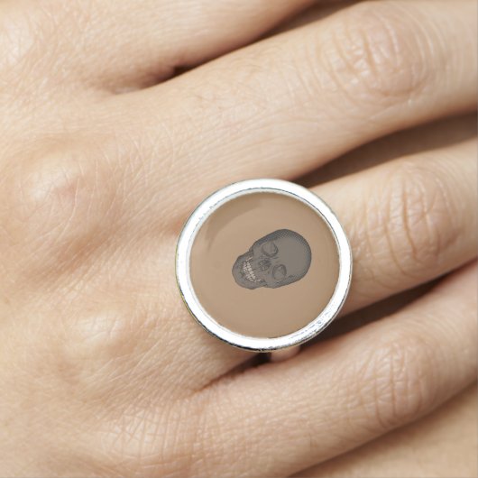 Rebel's Edge: Bold Skull Ring (In Situ)