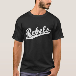 Rebels script logo in White T-Shirt