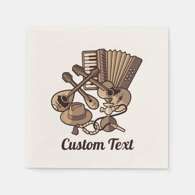 Rebetiko Icons Napkins (Front)