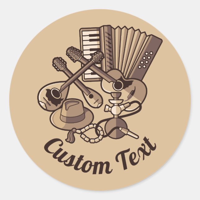 Rebetiko Icons Sticker (Front)