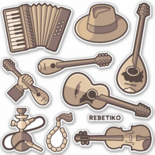 Rebetiko Icons Sticker Set