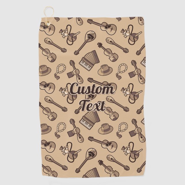 Rebetiko Pattern Golf Towel (Front)