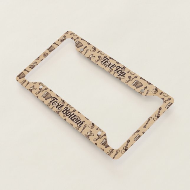 Rebetiko Pattern License Plate Frame (3/4)