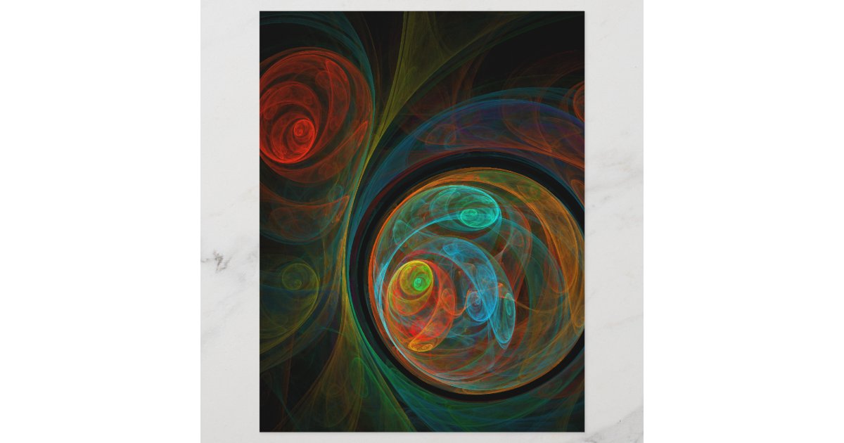 Rebirth Abstract Art Flyer | Zazzle