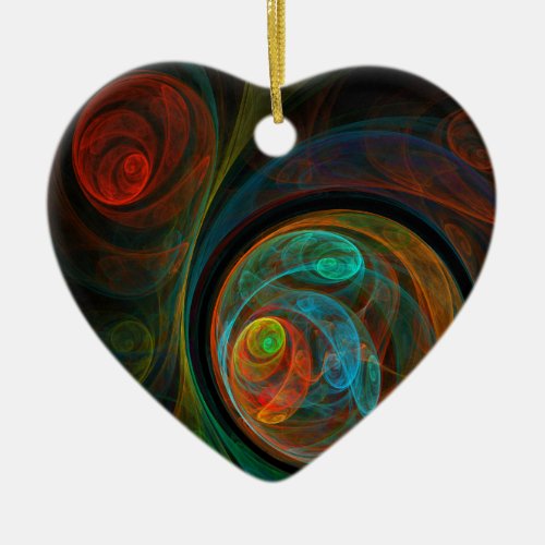 Rebirth Abstract Art Heart Ornament