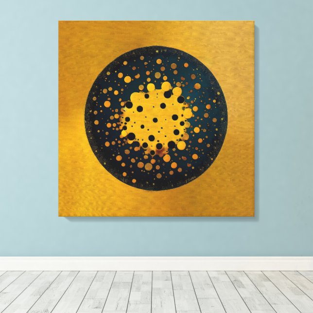 Rebirth – Abstract Circle Of Emergence Canvas Print (Insitu(Wood Floor))