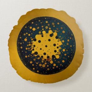 Rebirth – Abstract Circle Of Emergence Round Pillow