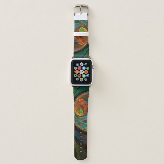 Rebirth Blue Abstract Art Apple Watch Band (Front)