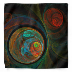 Rebirth Blue Abstract Art Bandana