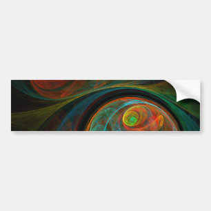 Rebirth Blue Abstract Art Bumper Sticker