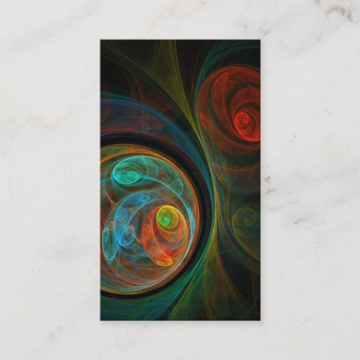 Customizable Rebirth Blue Abstract Art Business Card