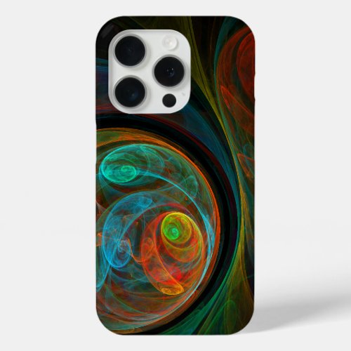 Rebirth Blue Abstract Art iPhone 15 Pro Case