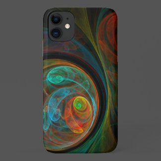 Rebirth Blue Abstract Art Case-Mate iPhone Case