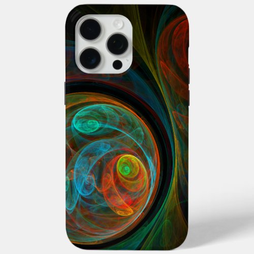 Rebirth Blue Abstract Art iPhone 15 Pro Max Case