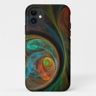 Rebirth Blue Abstract Art iPhone 11 Case